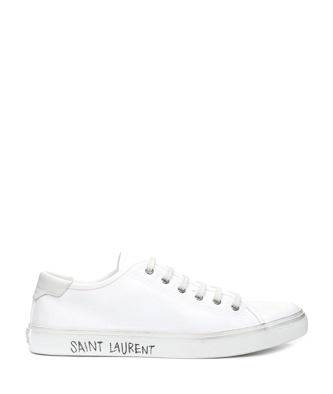 SAINT LAURENT Белые низкие кроссовки / кеды, фото 1