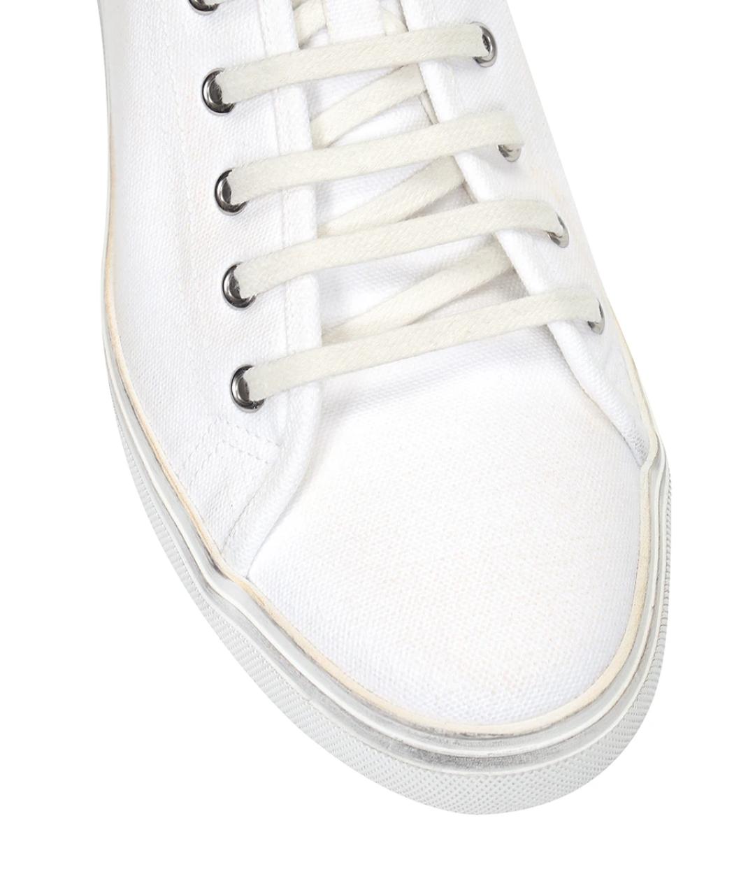 SAINT LAURENT Белые низкие кроссовки / кеды, фото 5