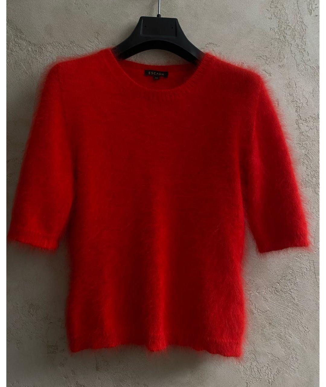 ESCADA Красный шерстяной джемпер / свитер, фото 6