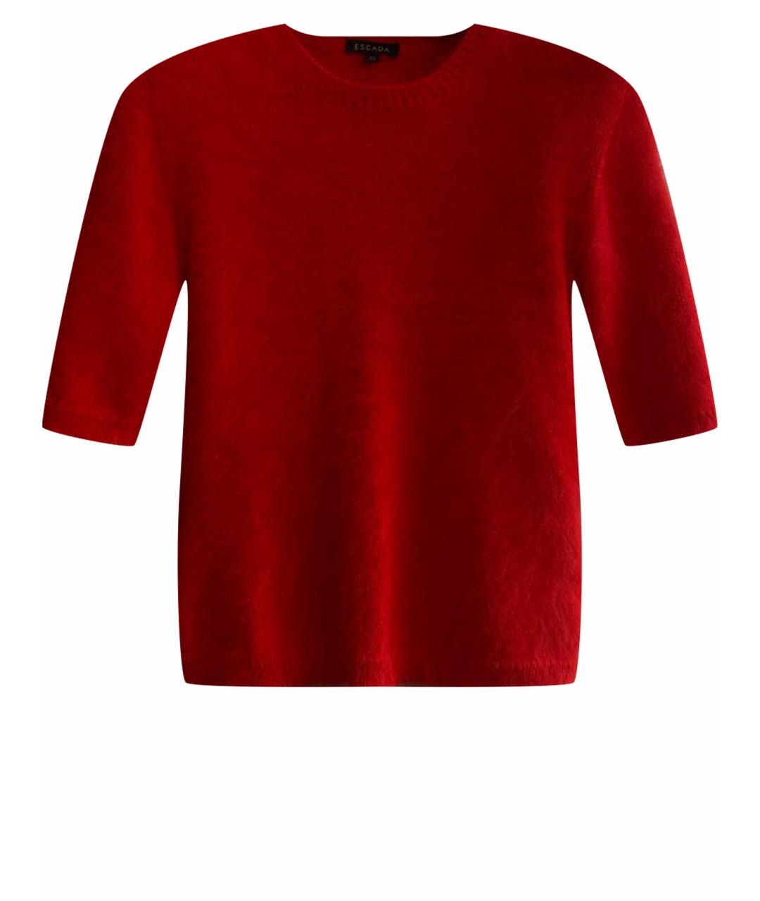 ESCADA Красный шерстяной джемпер / свитер, фото 1