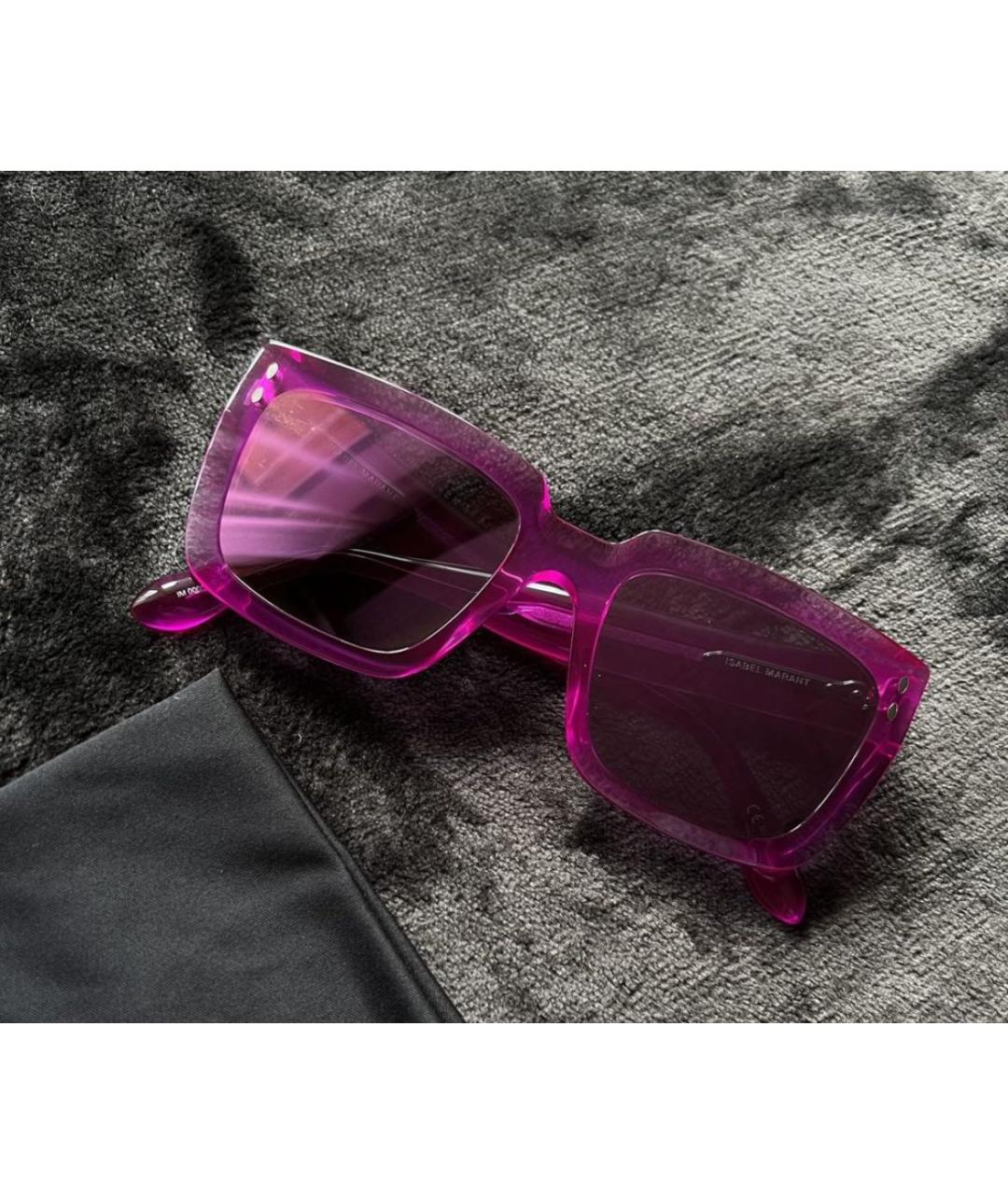 ISABEL MARANT Розовые пластиковые солнцезащитные очки, фото 3