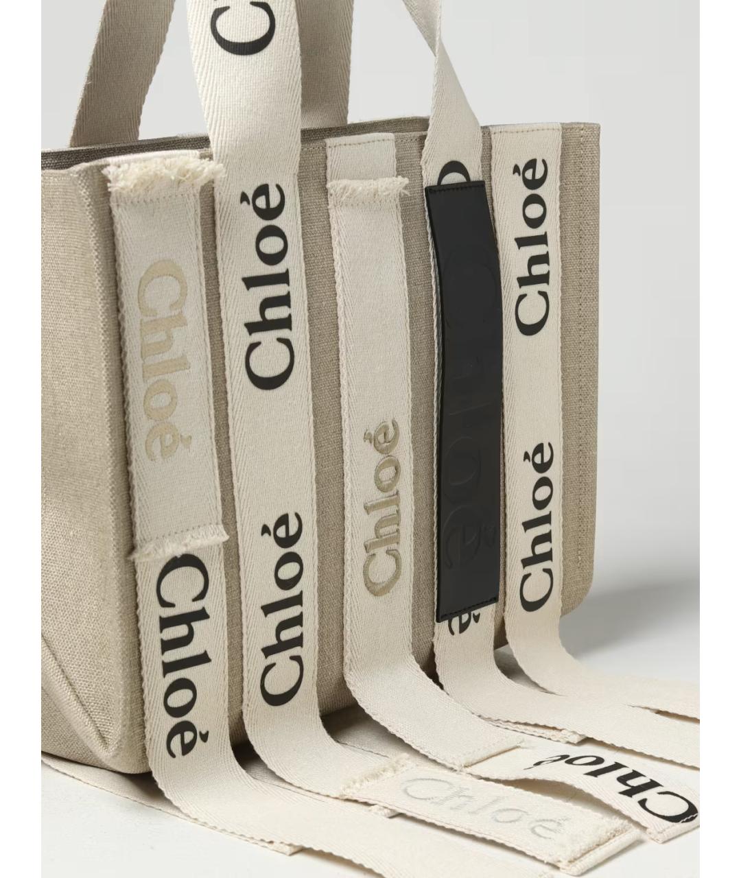 CHLOE Бежевая сумка с короткими ручками, фото 5