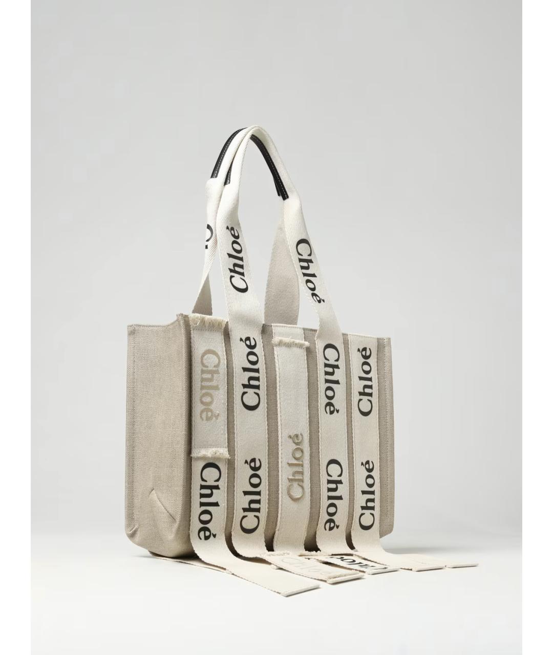 CHLOE Бежевая сумка с короткими ручками, фото 3