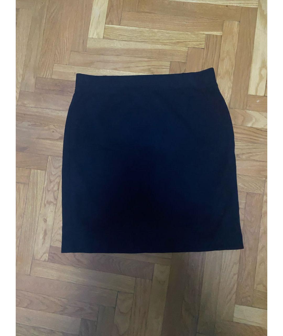 MARC CAIN Черная хлопковая юбка мини, фото 6