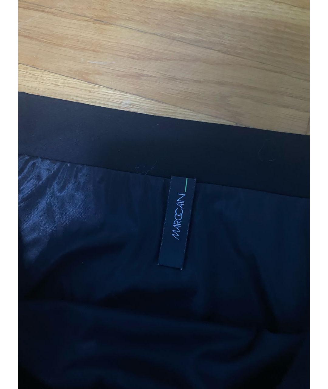 MARC CAIN Черная хлопковая юбка мини, фото 2