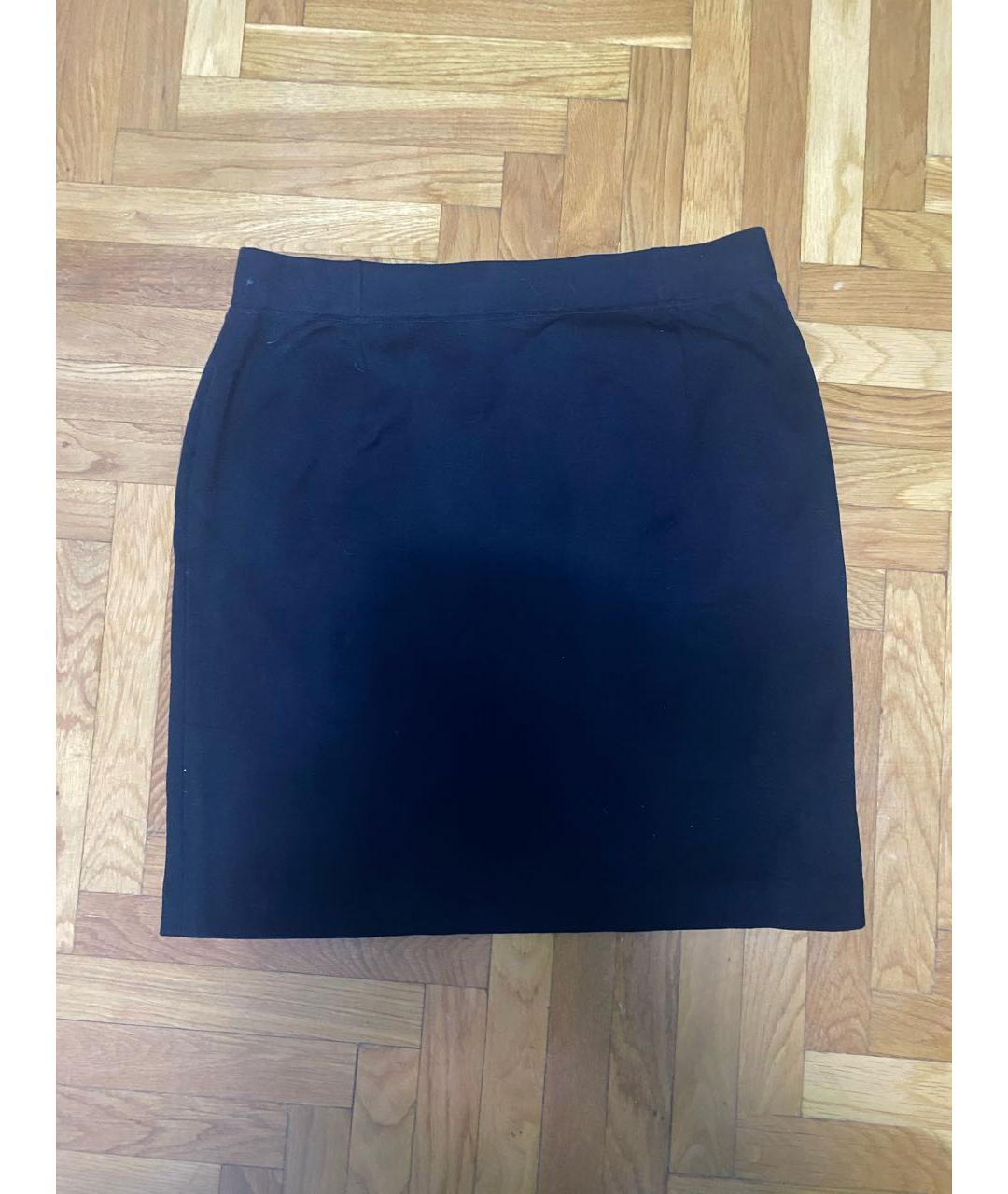 MARC CAIN Черная хлопковая юбка мини, фото 5