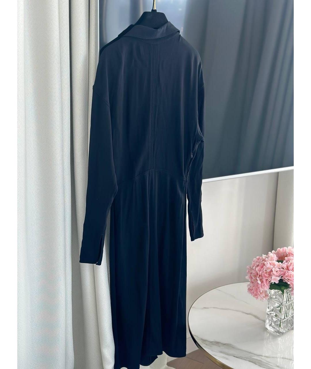 MARNI Темно-синее вискозное повседневное платье, фото 2