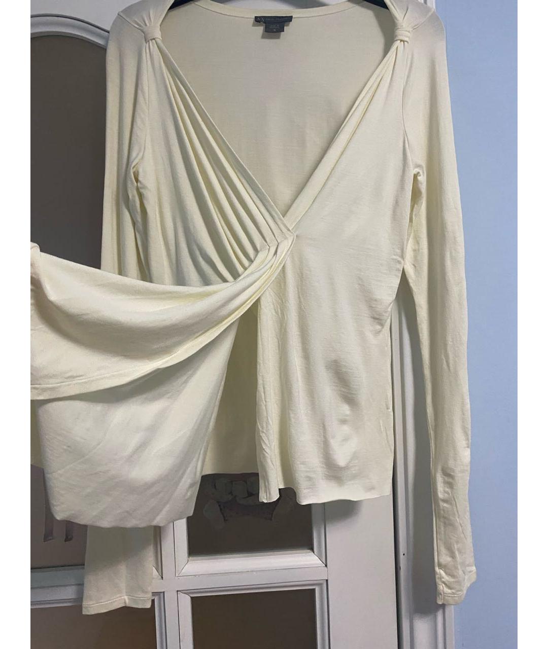 ARMANI EXCHANGE Белая вискозная блузы, фото 3