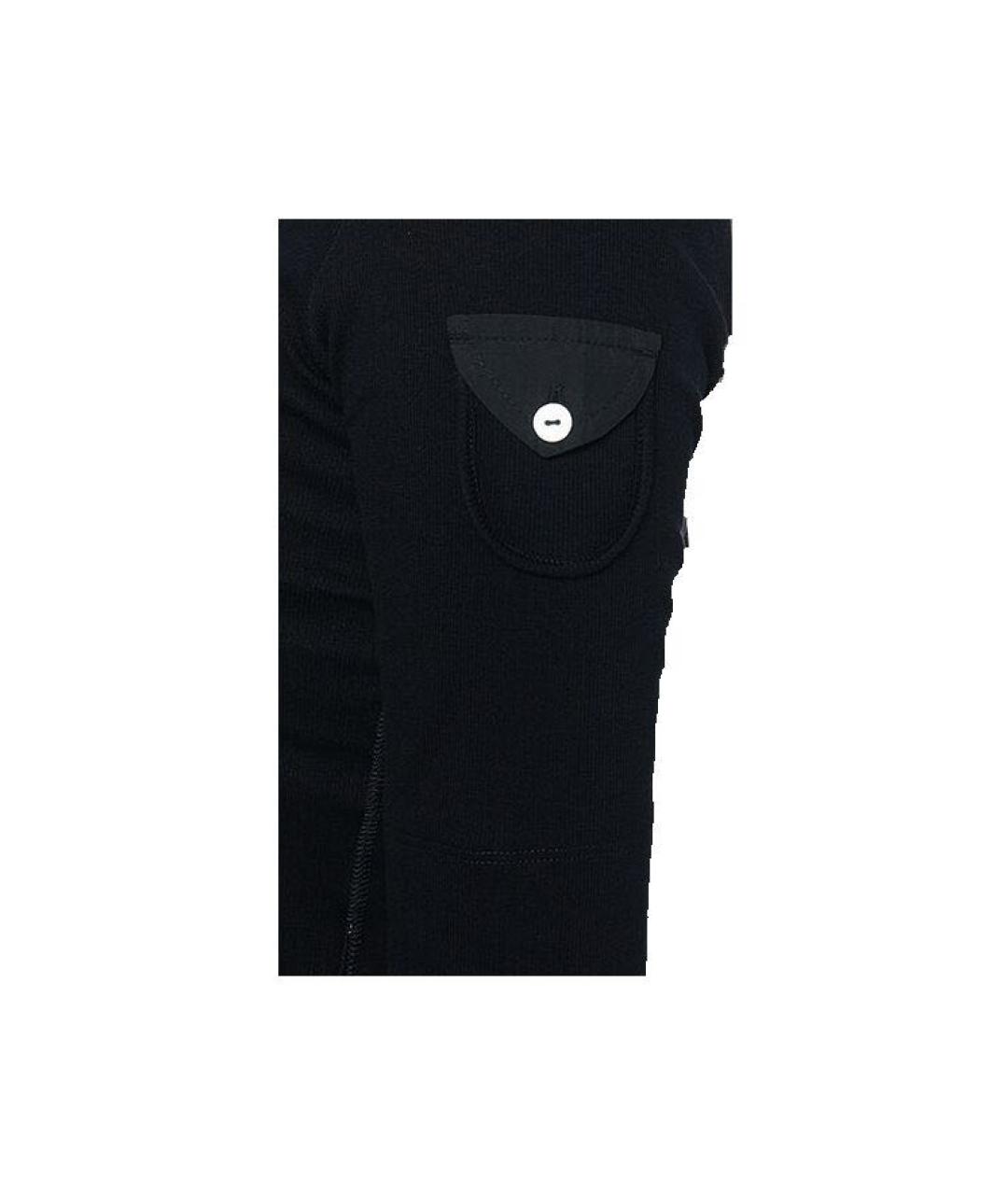 MARC CAIN Черная хлопко-эластановая блузы, фото 3