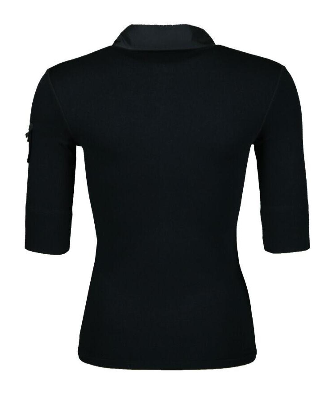 MARC CAIN Черная хлопко-эластановая блузы, фото 2
