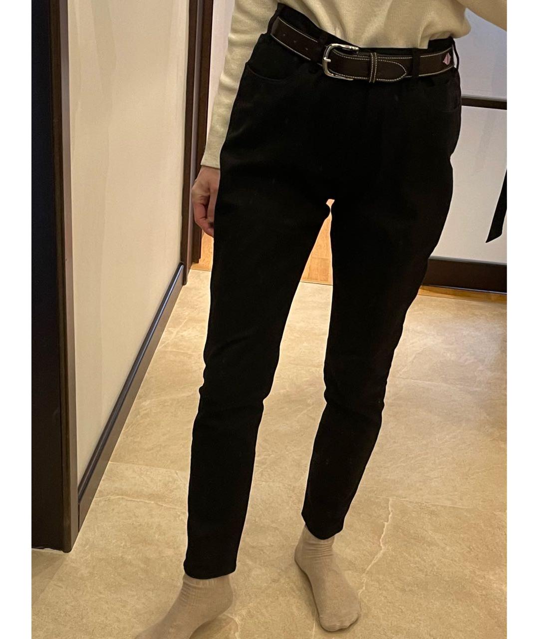 CELINE PRE-OWNED Черные хлопко-эластановые джинсы слим, фото 8