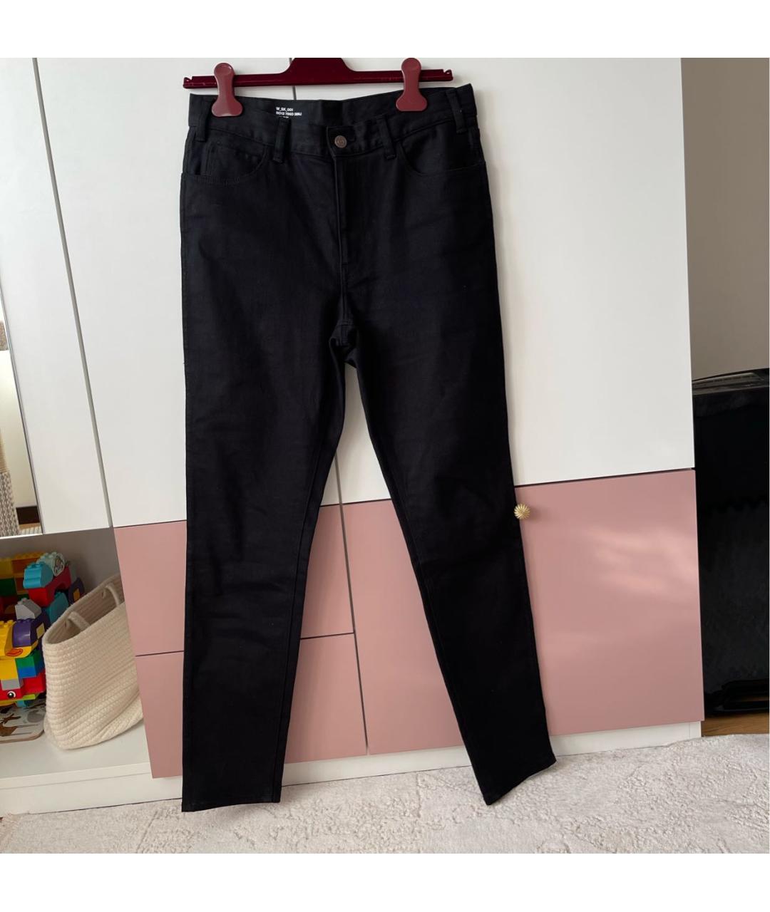 CELINE PRE-OWNED Черные хлопко-эластановые джинсы слим, фото 2