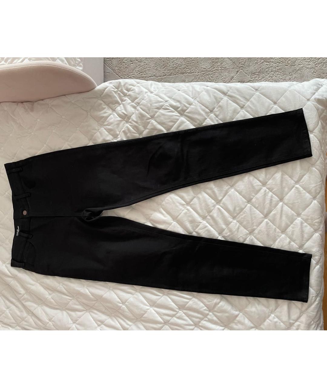 CELINE PRE-OWNED Черные хлопко-эластановые джинсы слим, фото 3