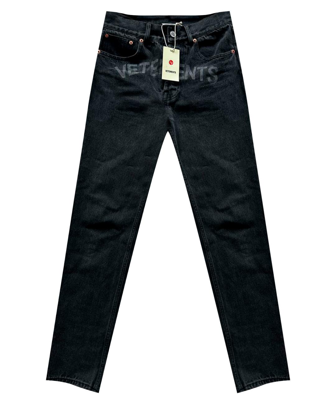 VETEMENTS Антрацитовые джинсы слим, фото 1