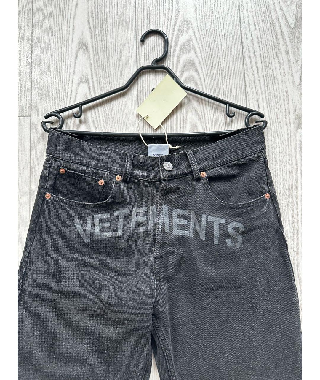 VETEMENTS Антрацитовые джинсы слим, фото 4