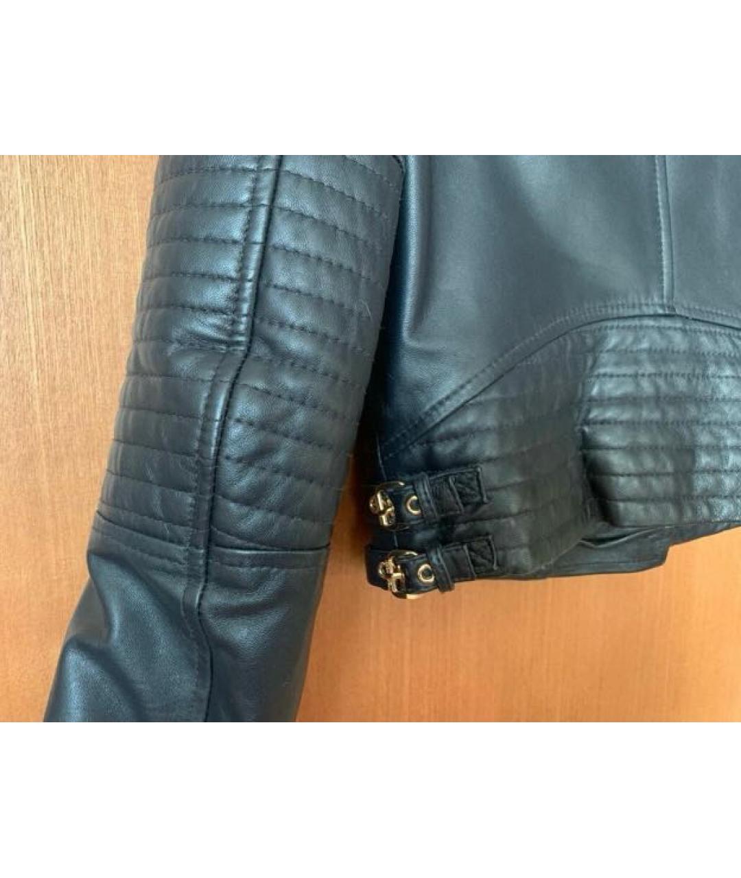 MICHAEL KORS Черная кожаная куртка, фото 4