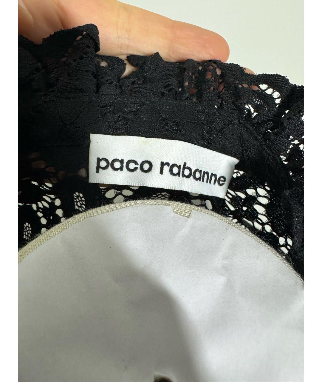 PACO RABANNE Черное кружевное коктейльное платье, фото 7