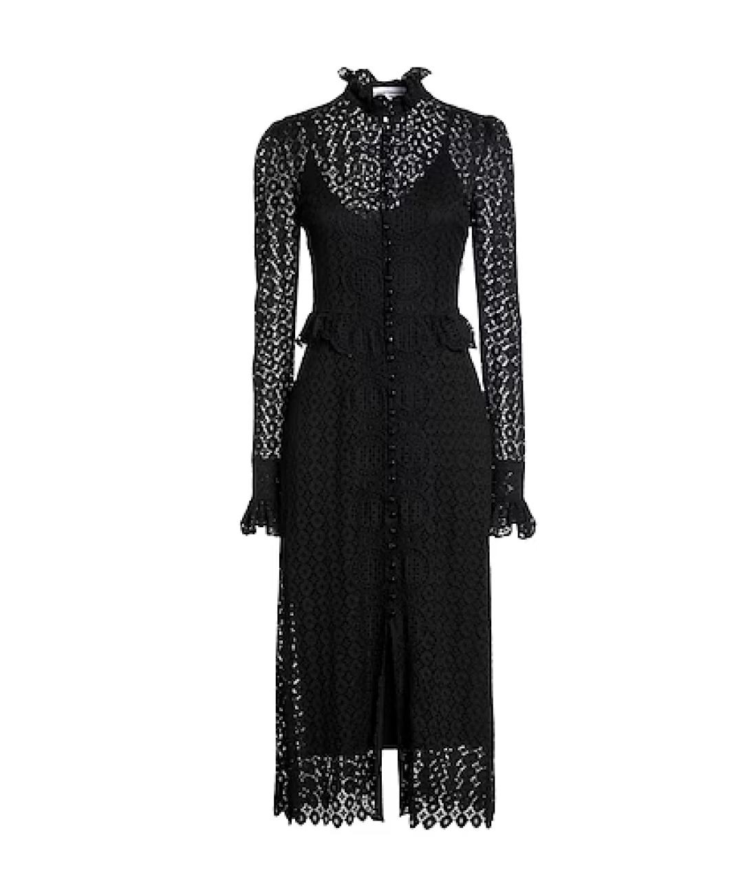 PACO RABANNE Черное кружевное коктейльное платье, фото 1