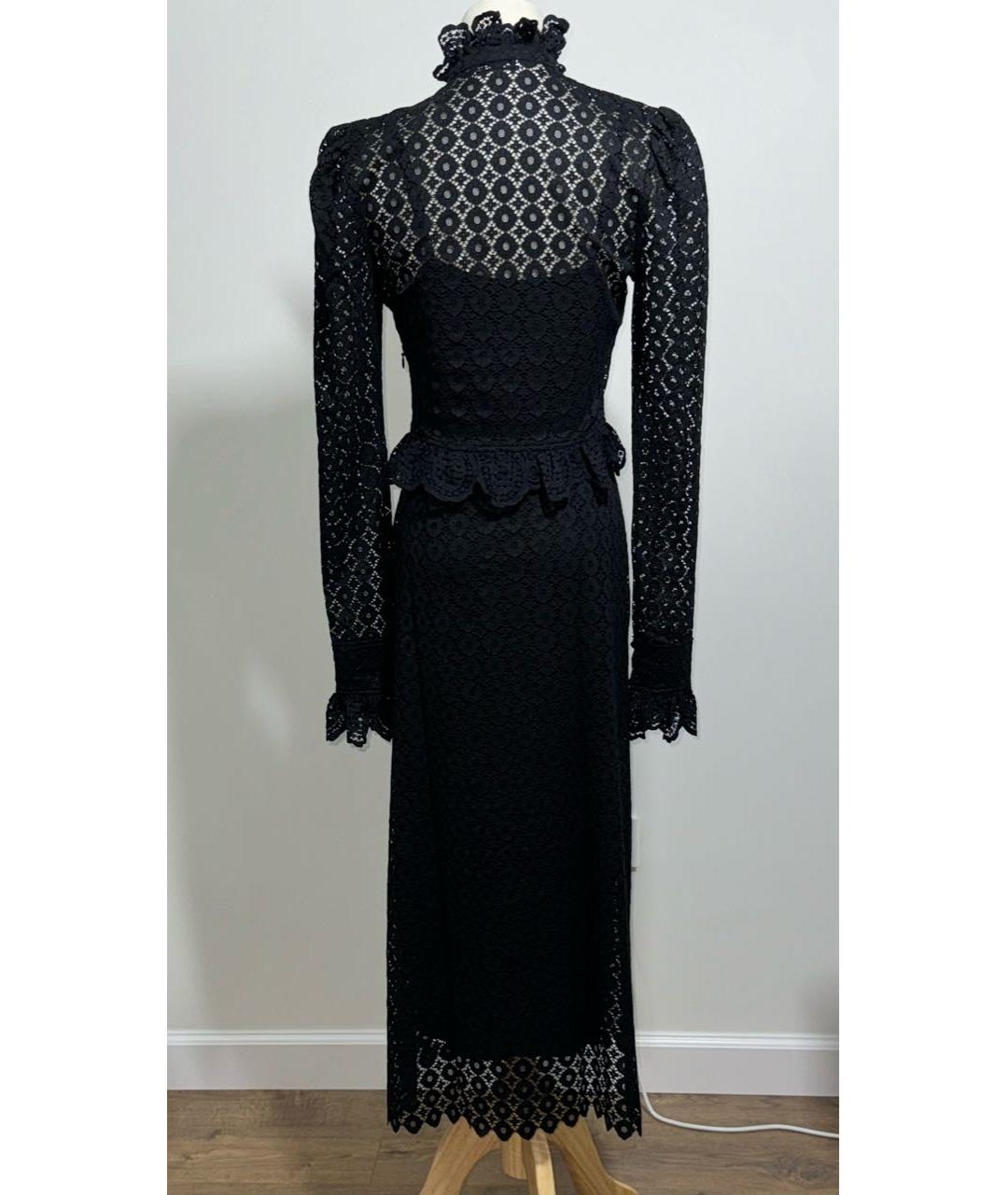 PACO RABANNE Черное кружевное коктейльное платье, фото 3