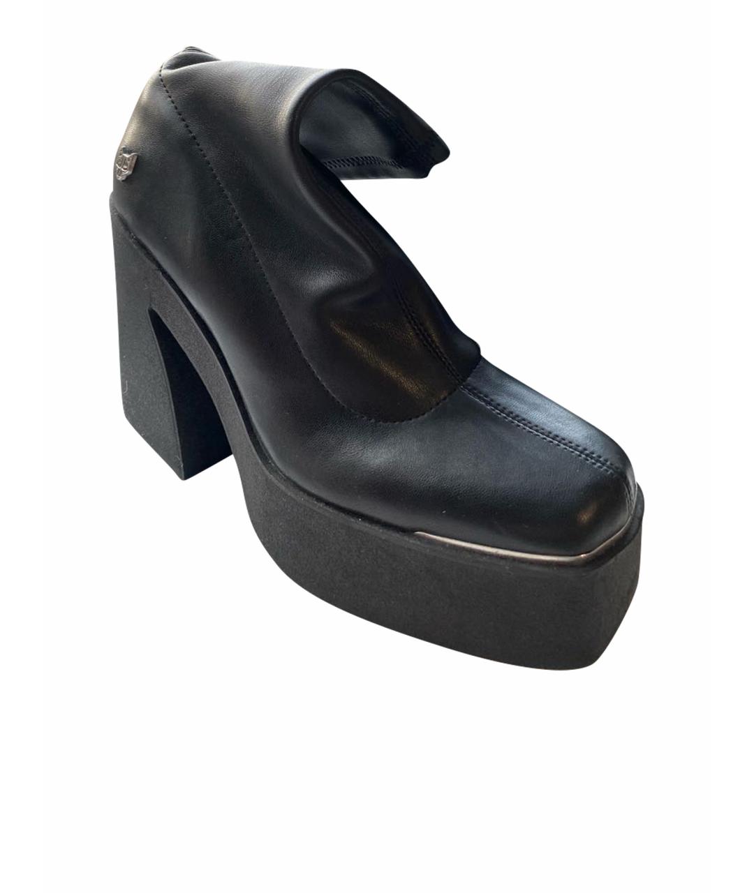 NAKED WOLF Черные ботинки из искусственной кожи, фото 1
