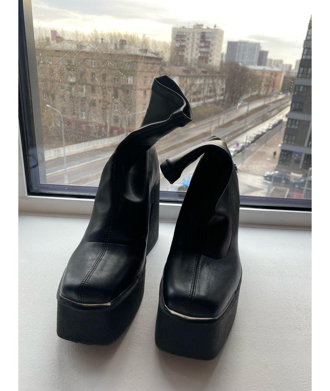 NAKED WOLF Черные ботинки из искусственной кожи, фото 2
