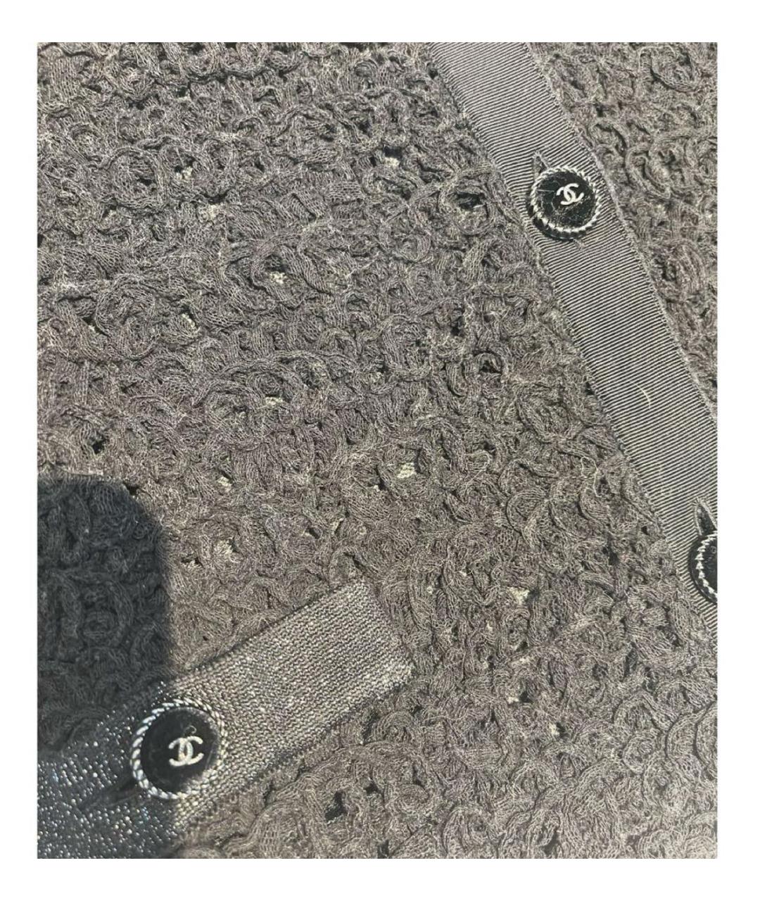 CHANEL PRE-OWNED Черный кашемировый кардиган, фото 4