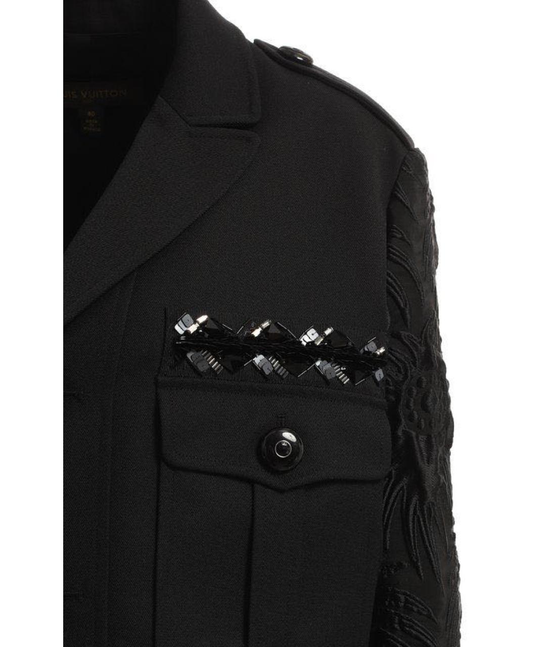 LOUIS VUITTON PRE-OWNED Черная шерстяная куртка, фото 3