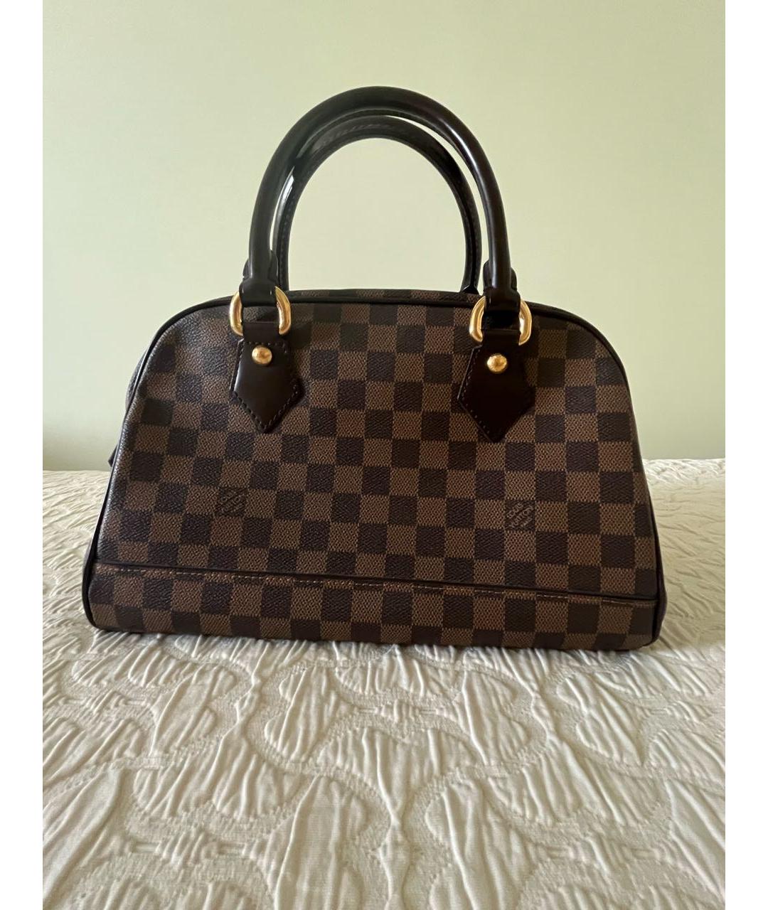 LOUIS VUITTON PRE-OWNED Коричневая сумка с короткими ручками, фото 6