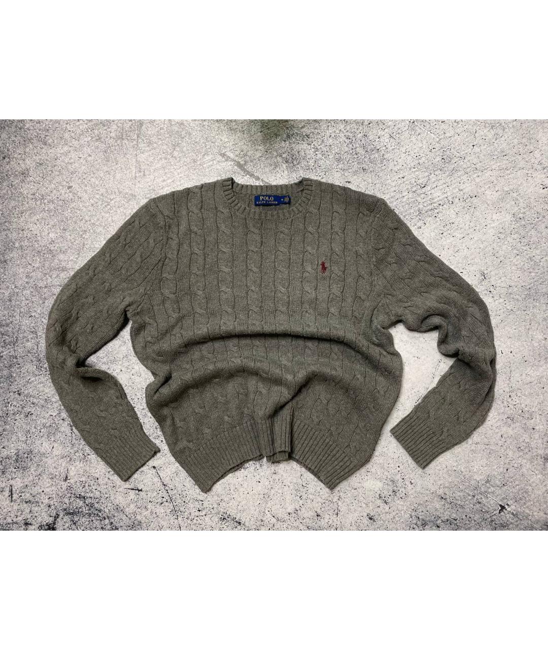 POLO RALPH LAUREN Серый хлопковый джемпер / свитер, фото 5