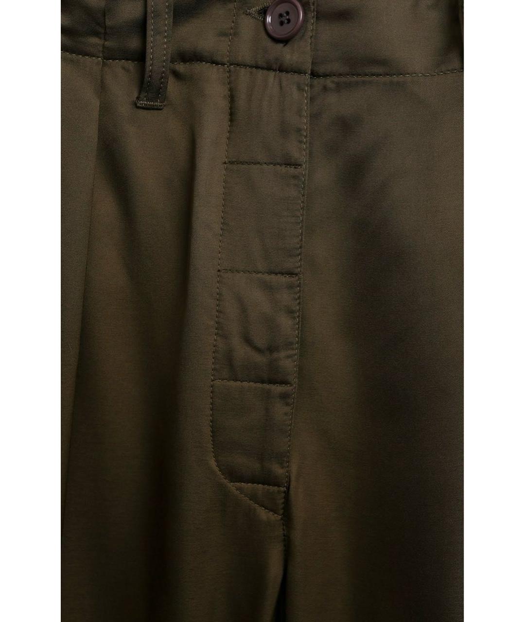 DRIES VAN NOTEN Зеленые вискозные брюки широкие, фото 4