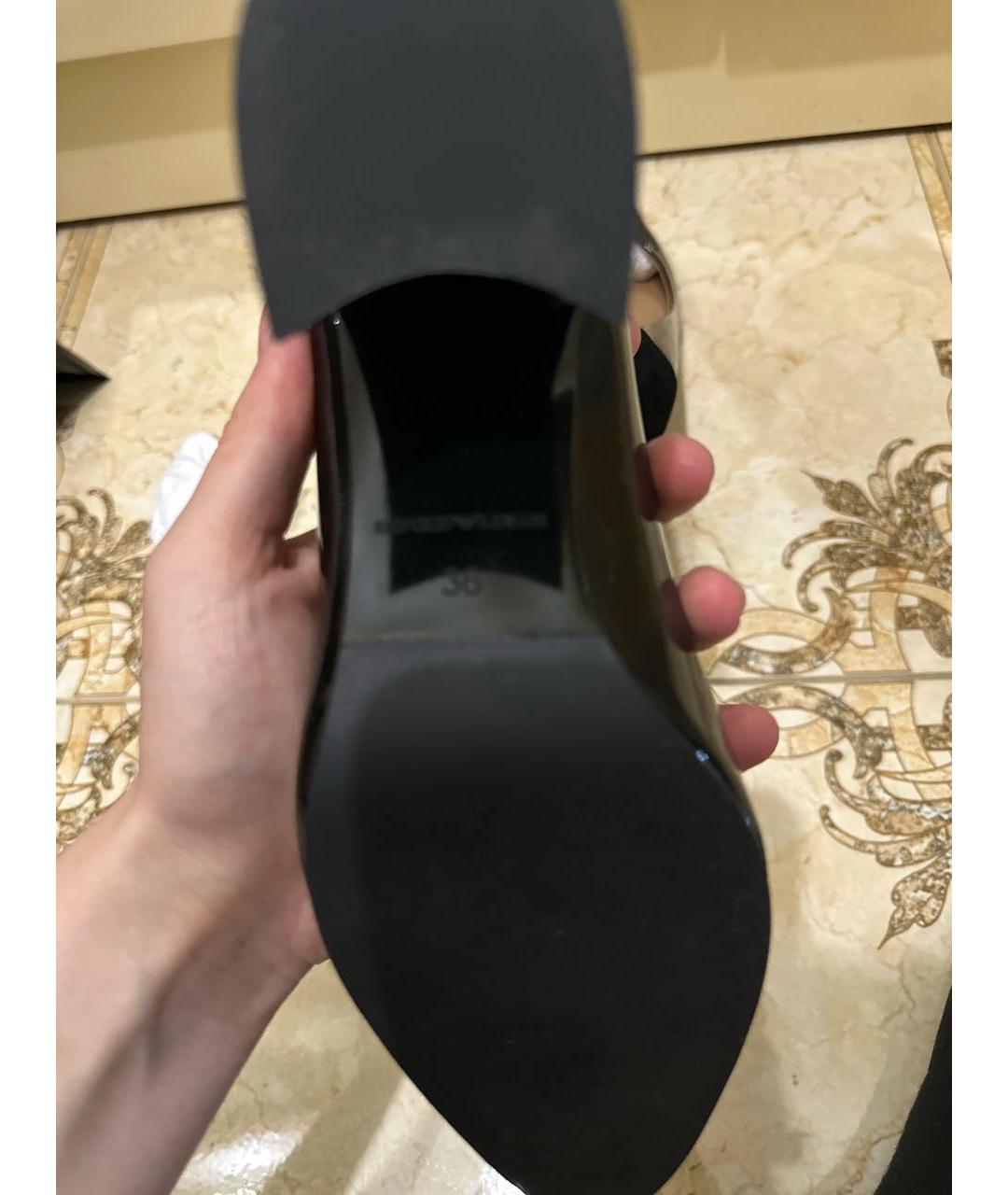 EMPORIO ARMANI Черные туфли из лакированной кожи, фото 5