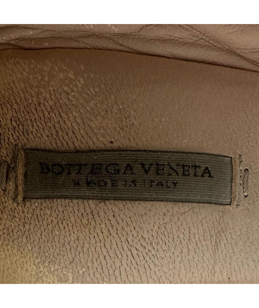 BOTTEGA VENETA Салатовые кожаные мокасины, фото 3