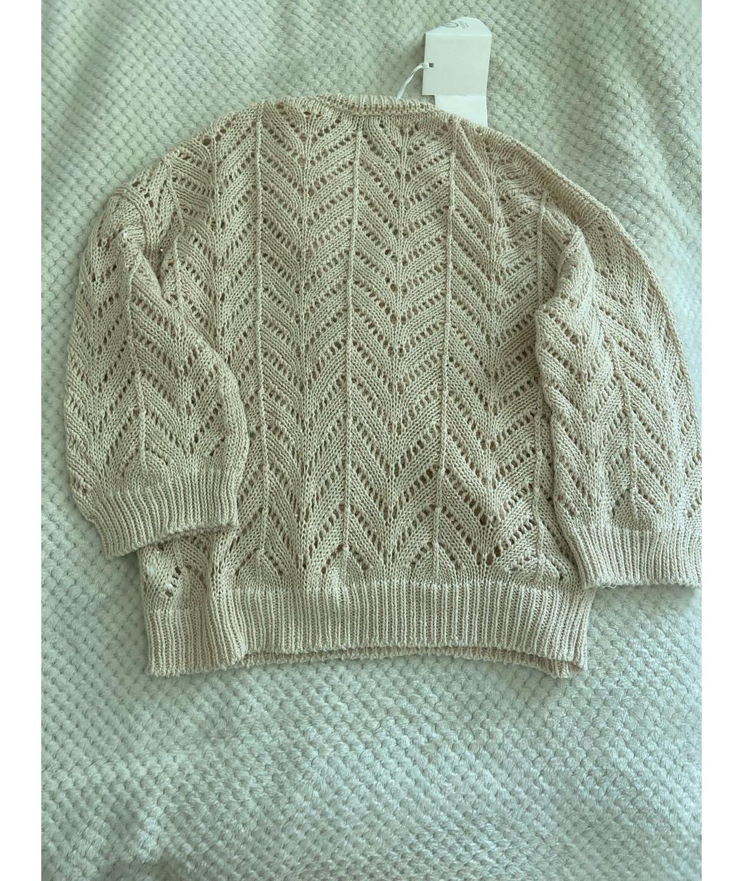 PESERICO Бежевый хлопковый джемпер / свитер, фото 6