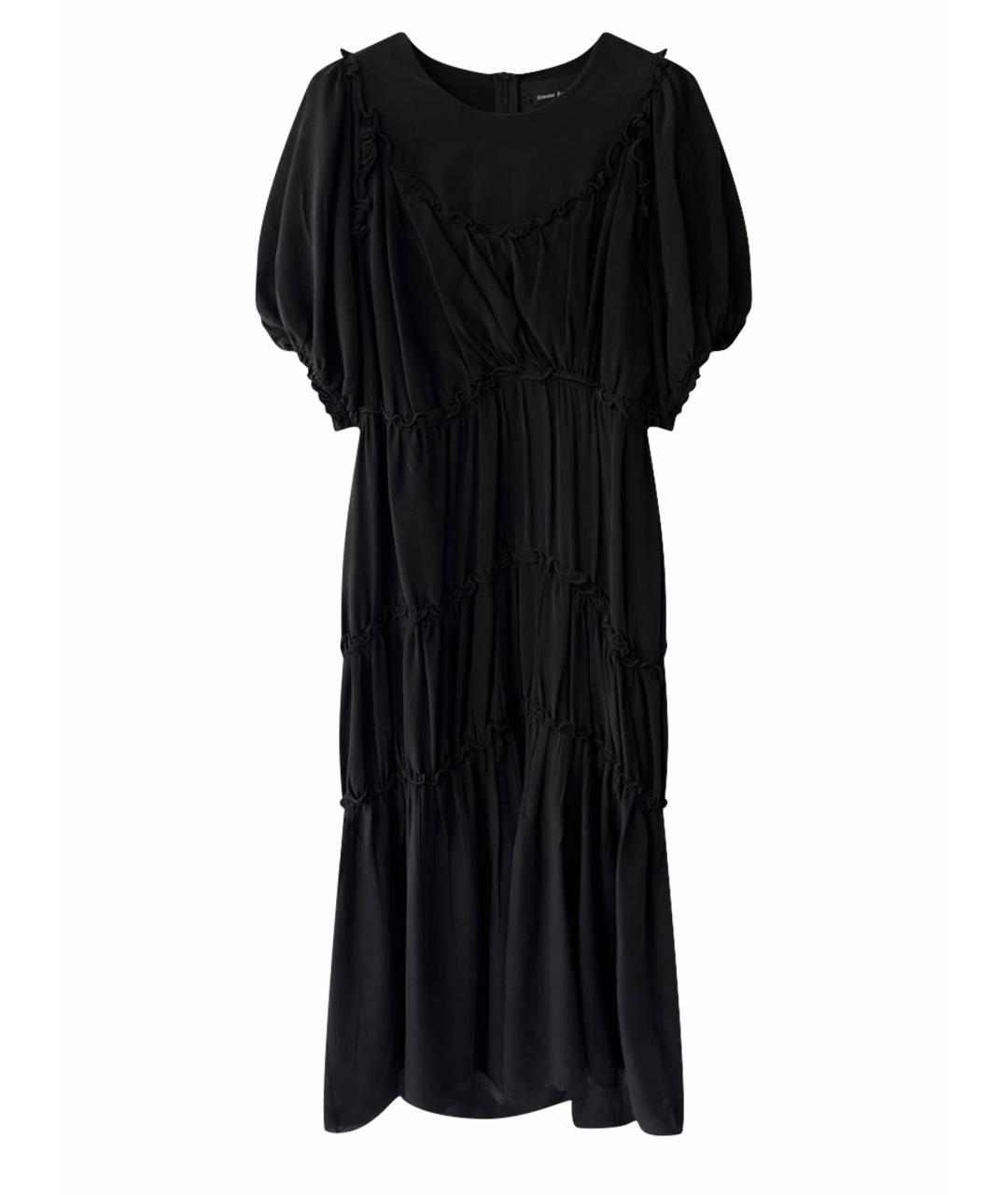 SIMONE ROCHA Черное шелковое повседневное платье, фото 1