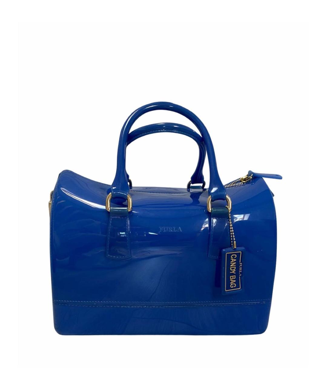 FURLA Синяя сумка с короткими ручками, фото 1