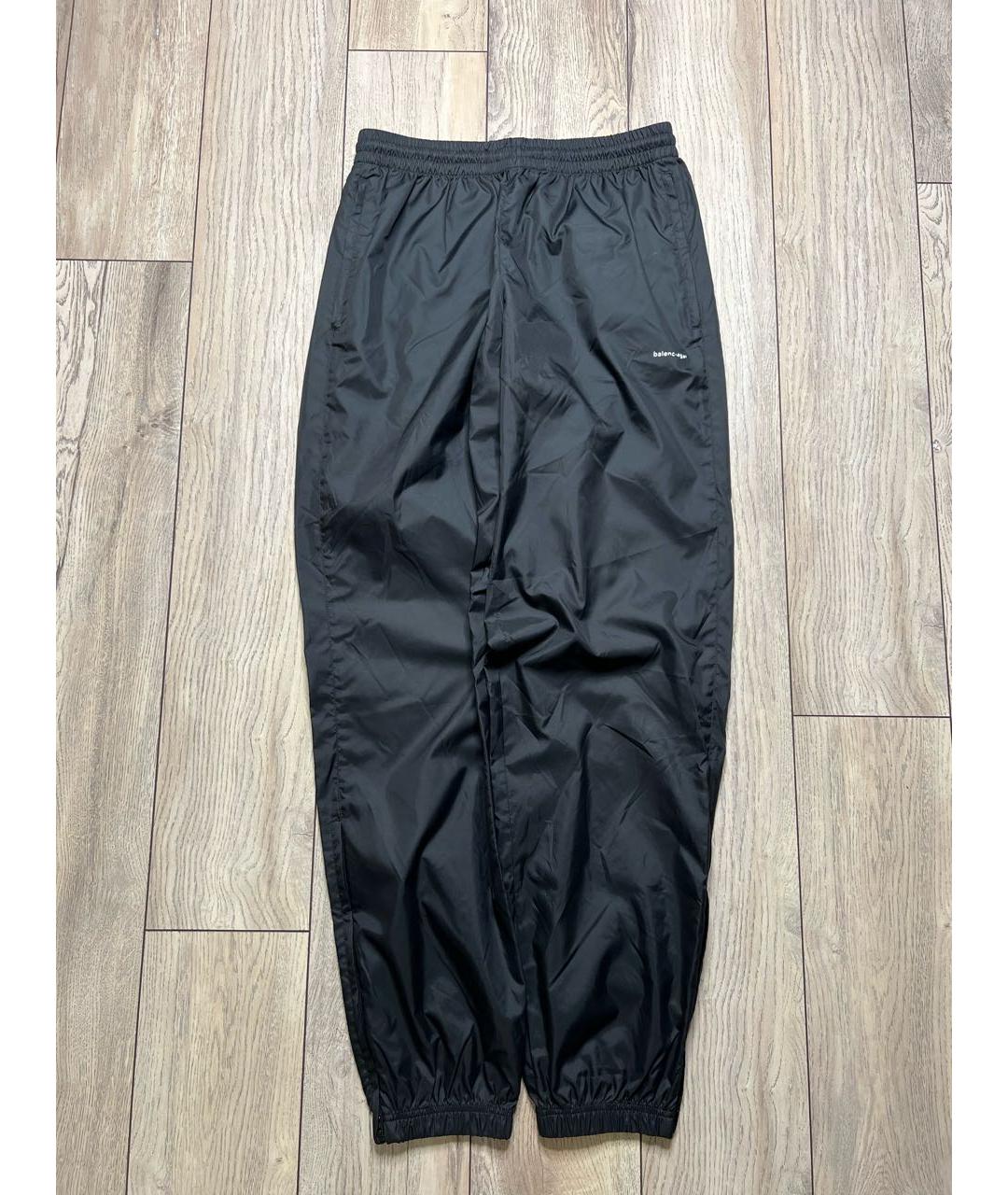 BALENCIAGA Черные полиамидовые повседневные брюки, фото 8
