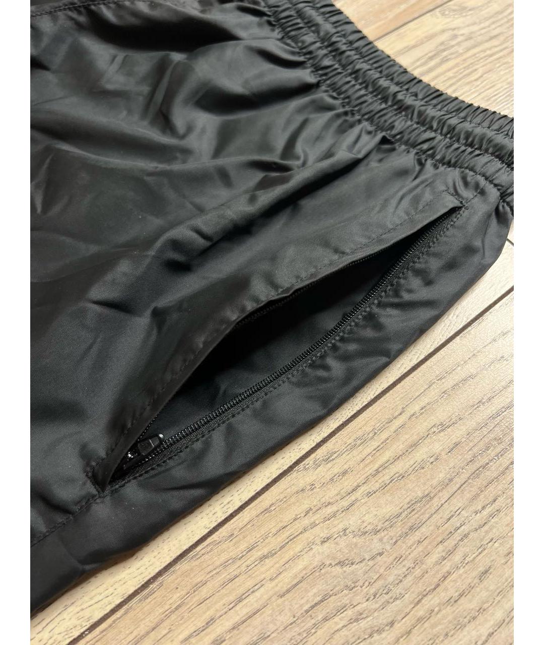 BALENCIAGA Черные полиамидовые повседневные брюки, фото 4