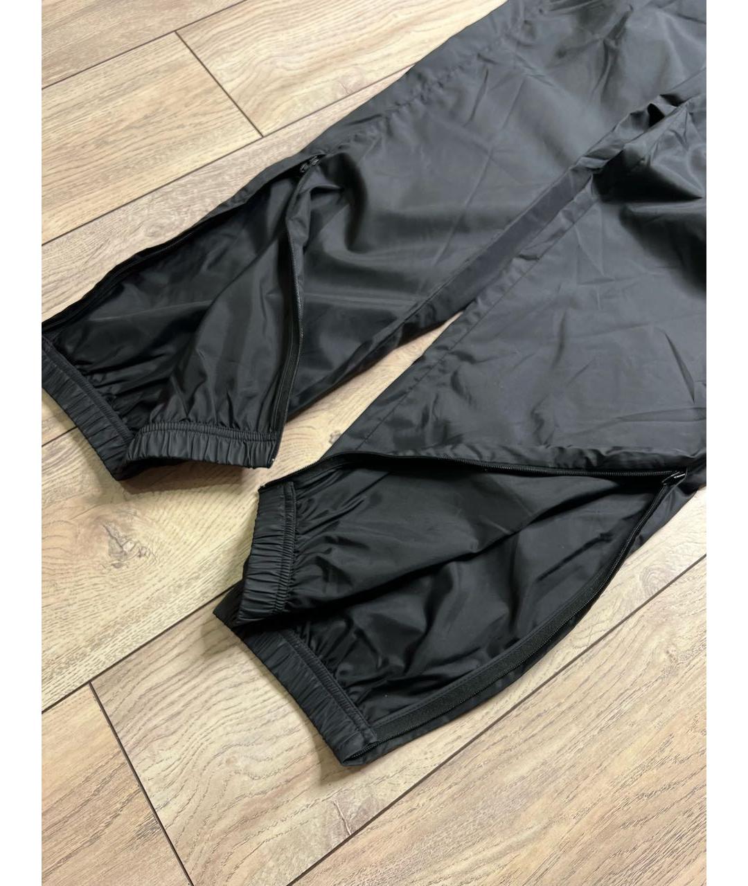 BALENCIAGA Черные полиамидовые повседневные брюки, фото 3