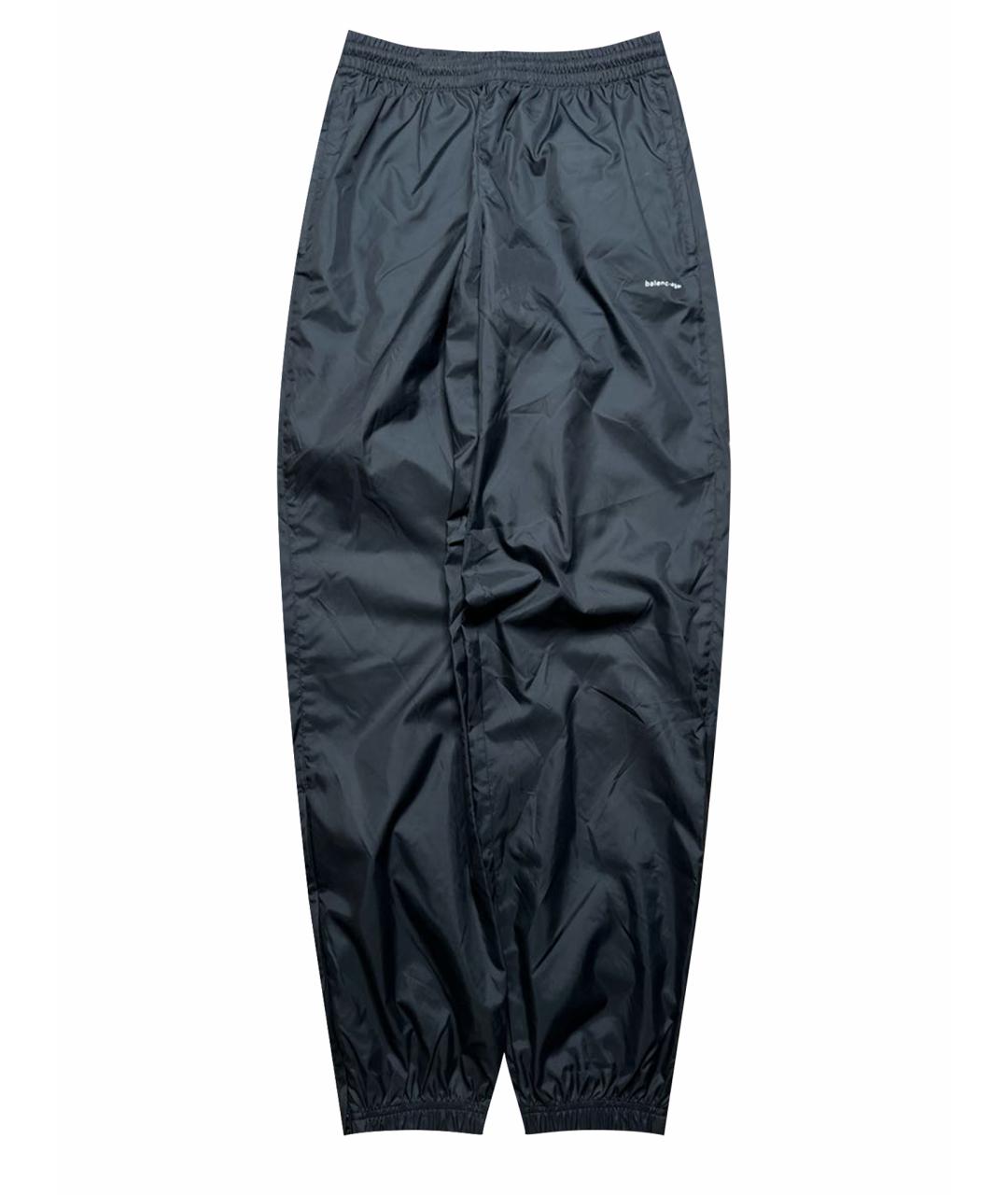 BALENCIAGA Черные полиамидовые повседневные брюки, фото 1