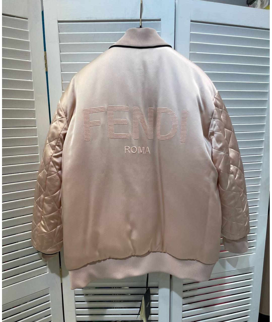 FENDI Бежевая шелковая куртка, фото 4