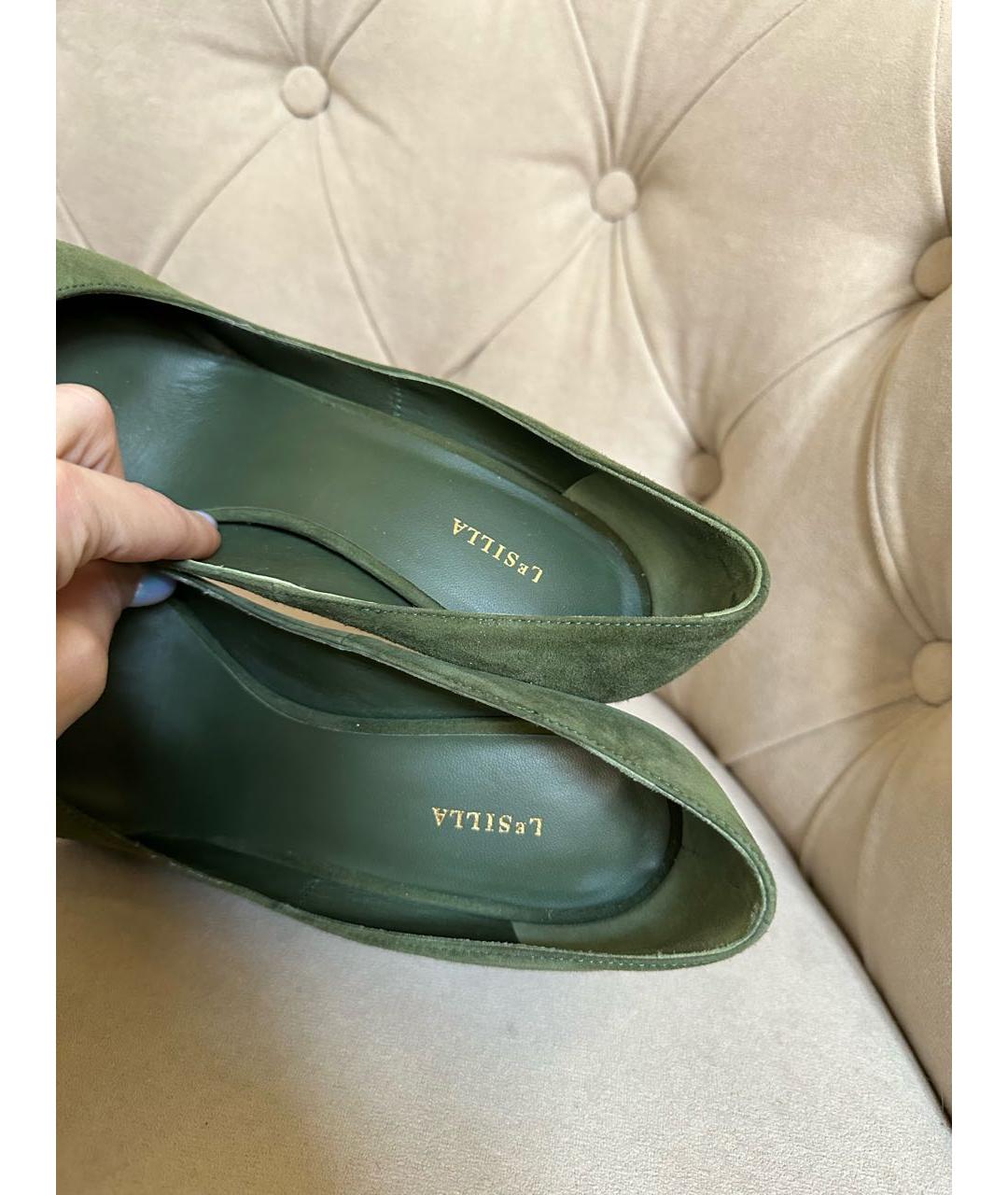 LE SILLA Зеленые замшевые туфли, фото 2