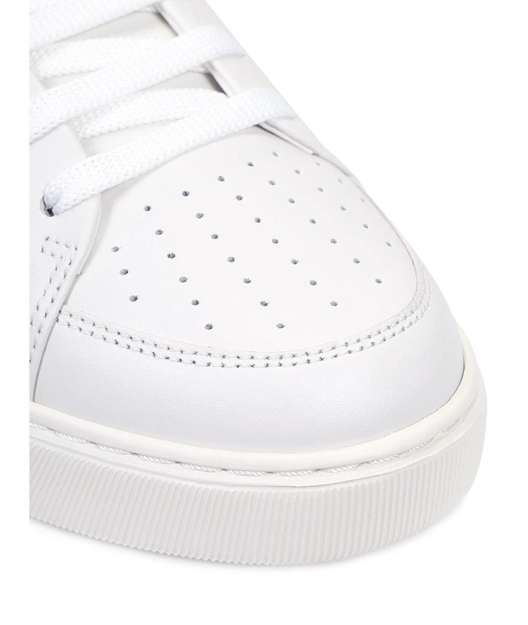 BALLY Белые кожаные низкие кроссовки / кеды, фото 5