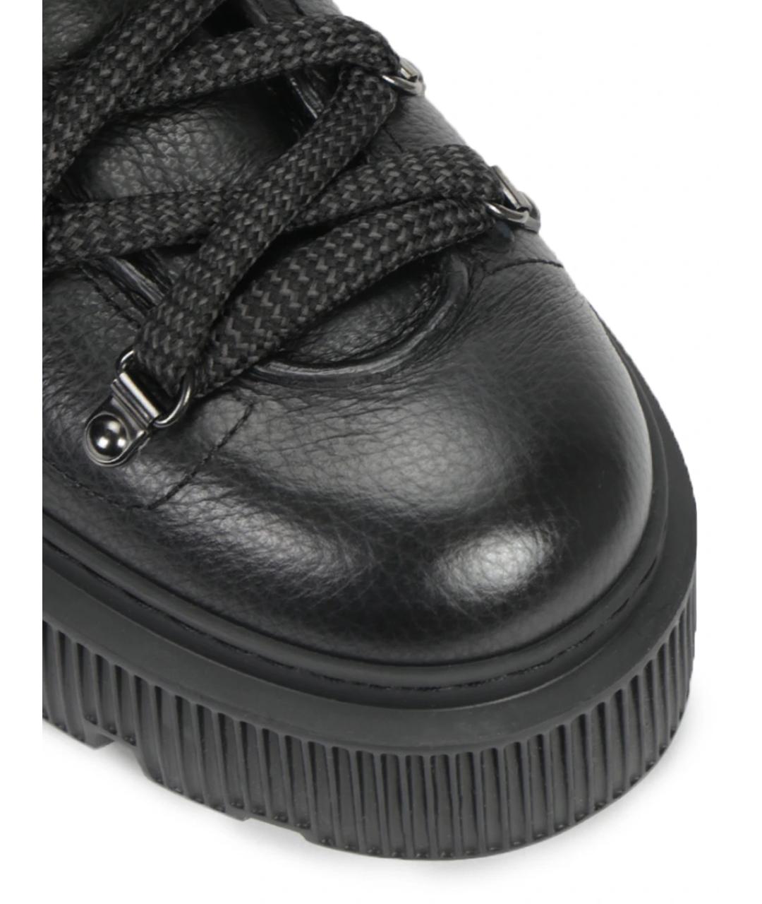 SANTONI Черные кожаные ботинки, фото 5