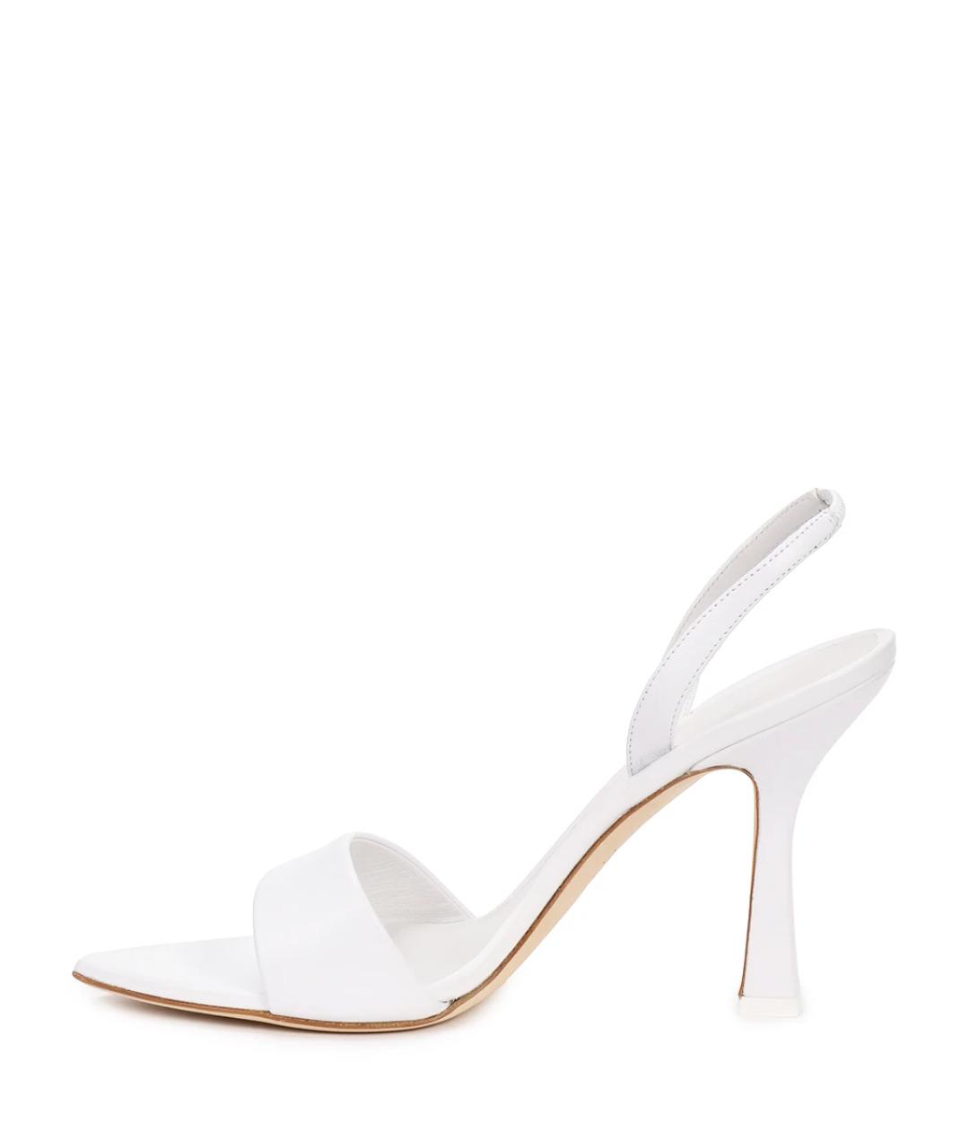 3JUIN Белые кожаные босоножки, фото 3