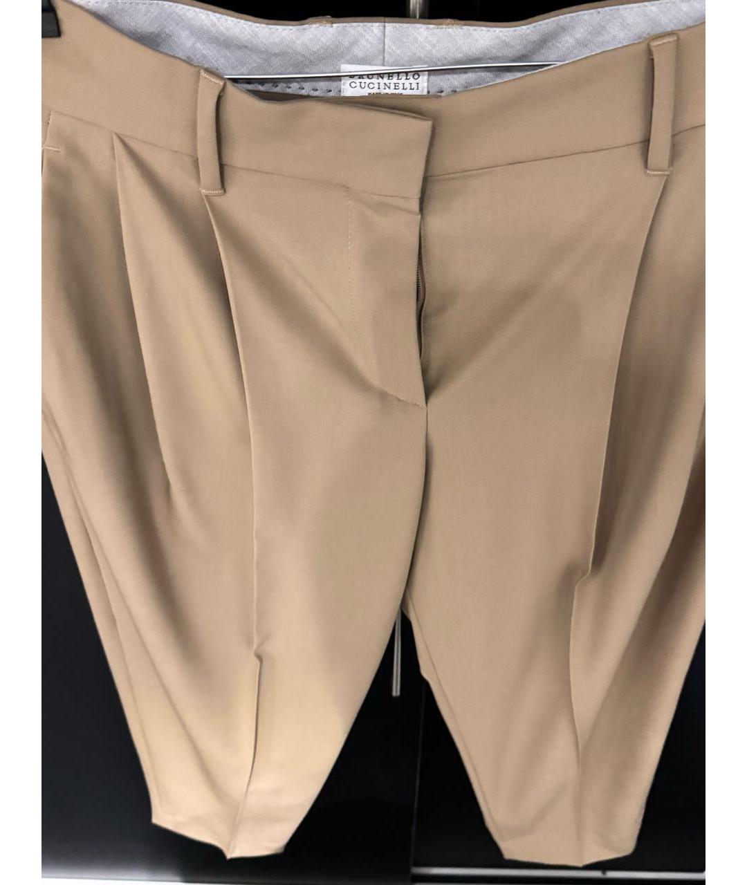 BRUNELLO CUCINELLI Бежевые брюки широкие, фото 2