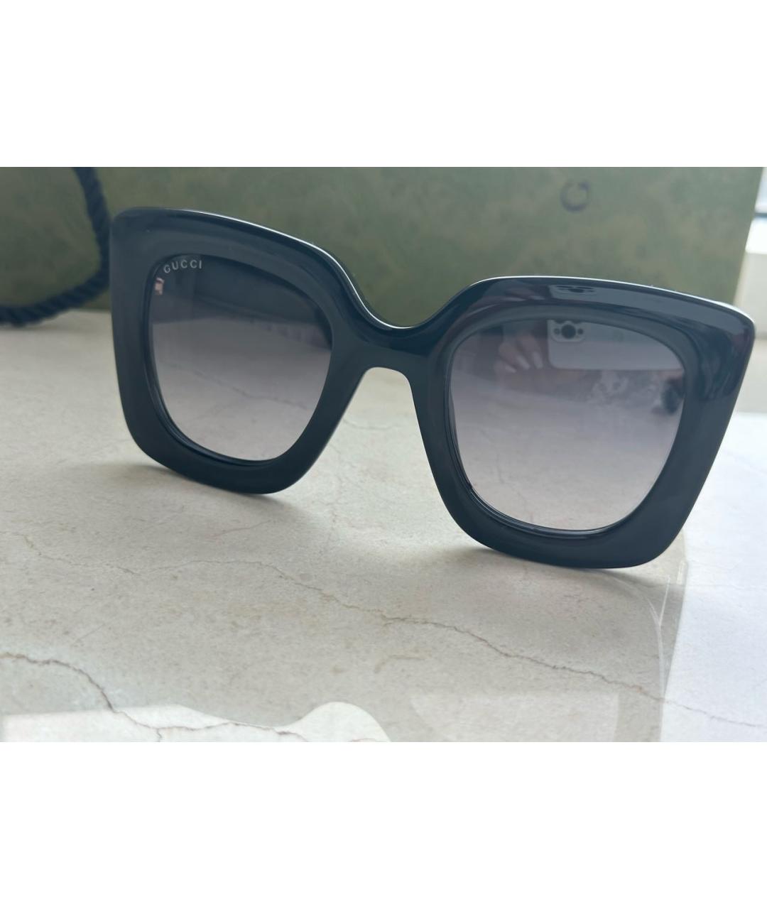 GUCCI Черные пластиковые солнцезащитные очки, фото 3