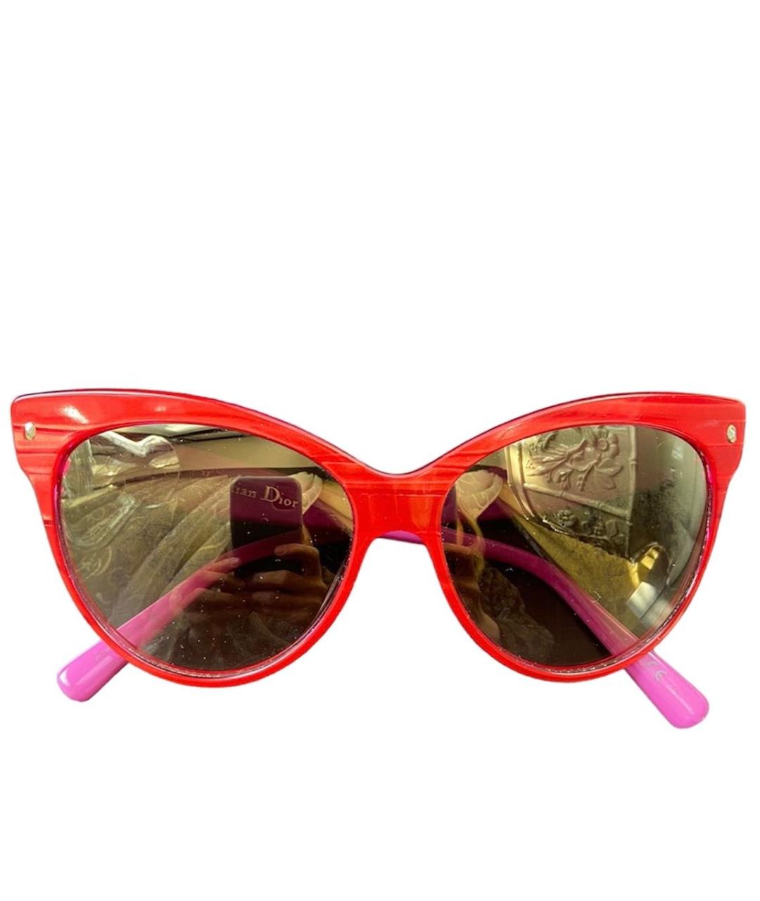 CHRISTIAN DIOR PRE-OWNED Красные солнцезащитные очки, фото 1