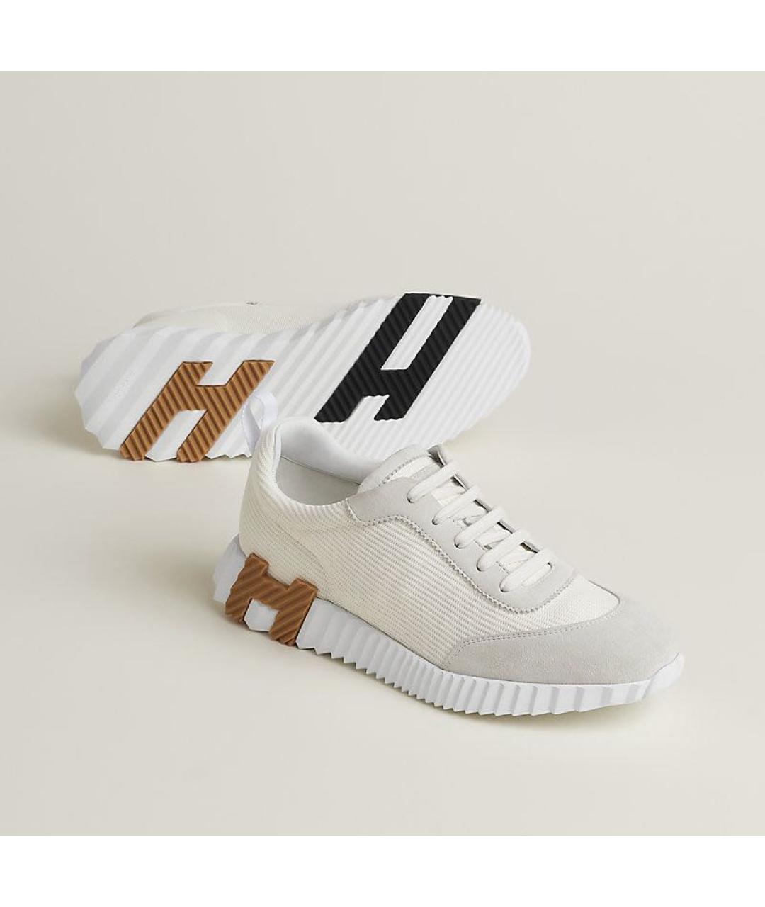 HERMES PRE-OWNED Белые замшевые кроссовки, фото 2
