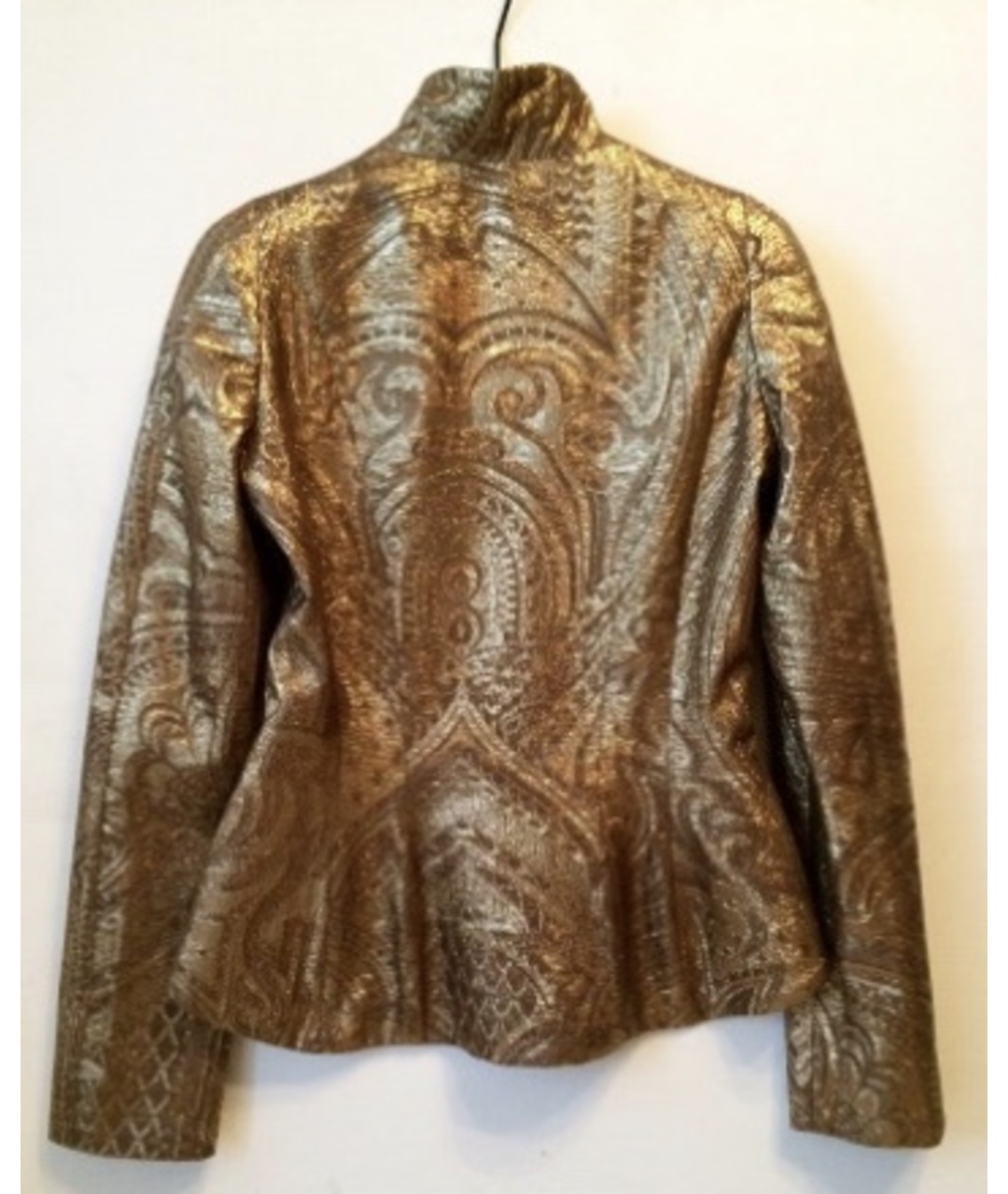 EMANUEL UNGARO Золотой шелковый жакет/пиджак, фото 2