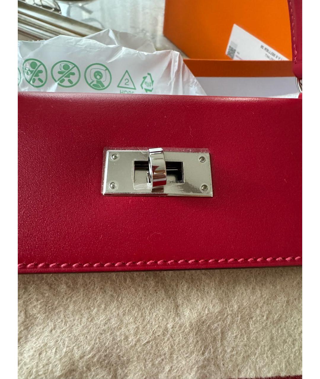 HERMES PRE-OWNED Красная кожаная сумка с короткими ручками, фото 8